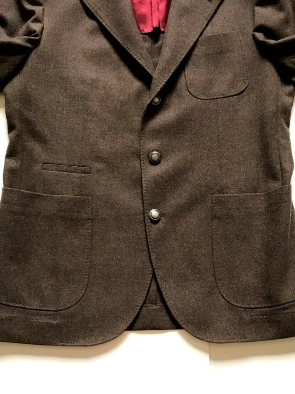 Brunello Cucinelli Sport Coat Jacket Blazer Mens 52 40 Brown Wool Silk Cashmere